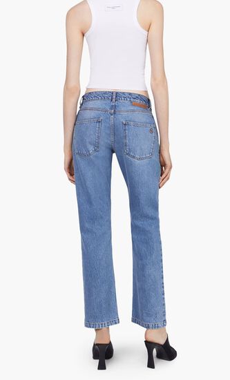 Falabella Chain Light Wash Cropped Jeans