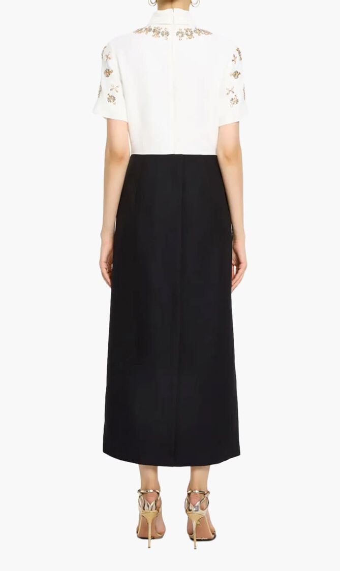 Crystal Embellished Midi Dress