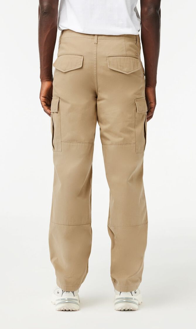 Straight Fit Cotton Cargo Pants