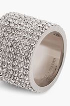 RIH RING WHITE CRYSTALS & SILVER BASE