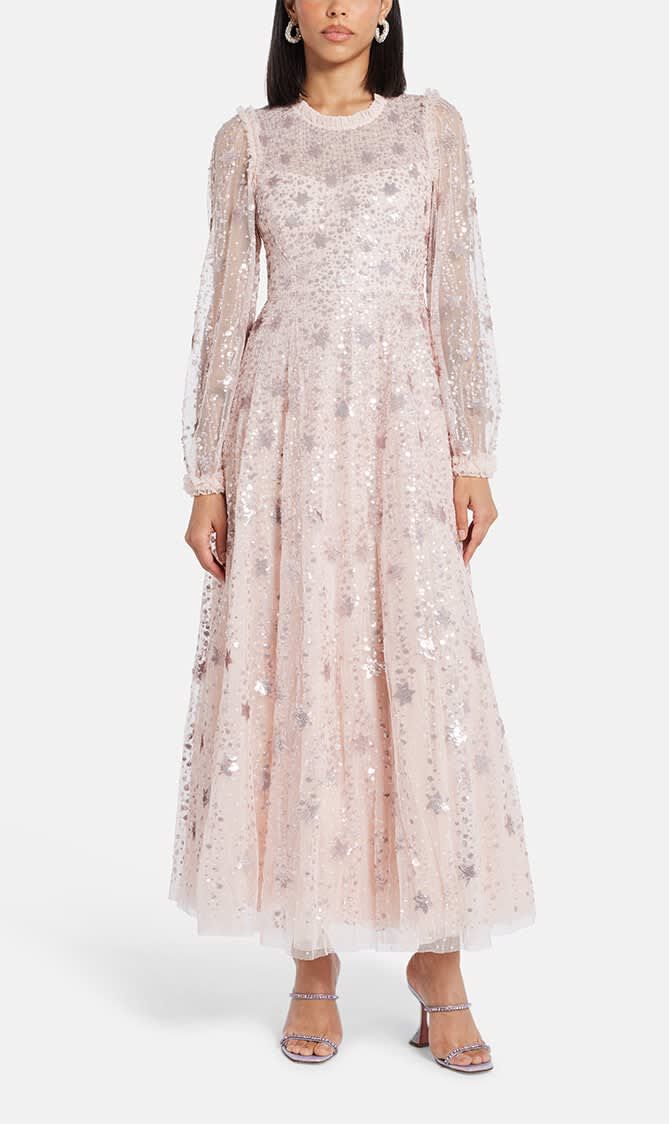 SHOOTING STARS LONG SLEEVE ANKLE GOWN