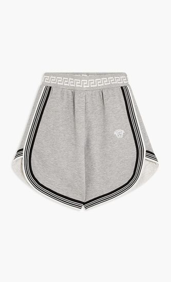 SHORT MELANGE FLEECE + CONTRAST + MEDUSA EMBROIDEY