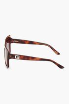INJECTED SUN GLASSES - SQUARE - DARK HAVANA GRADIENT BROWN