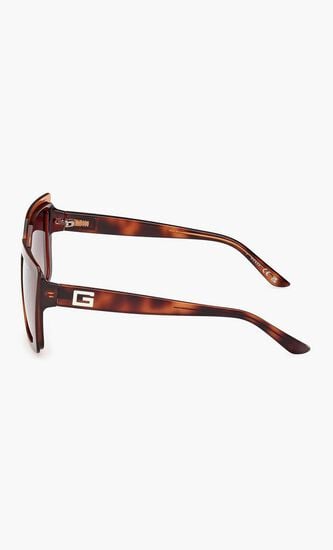 INJECTED SUN GLASSES - SQUARE - DARK HAVANA GRADIENT BROWN