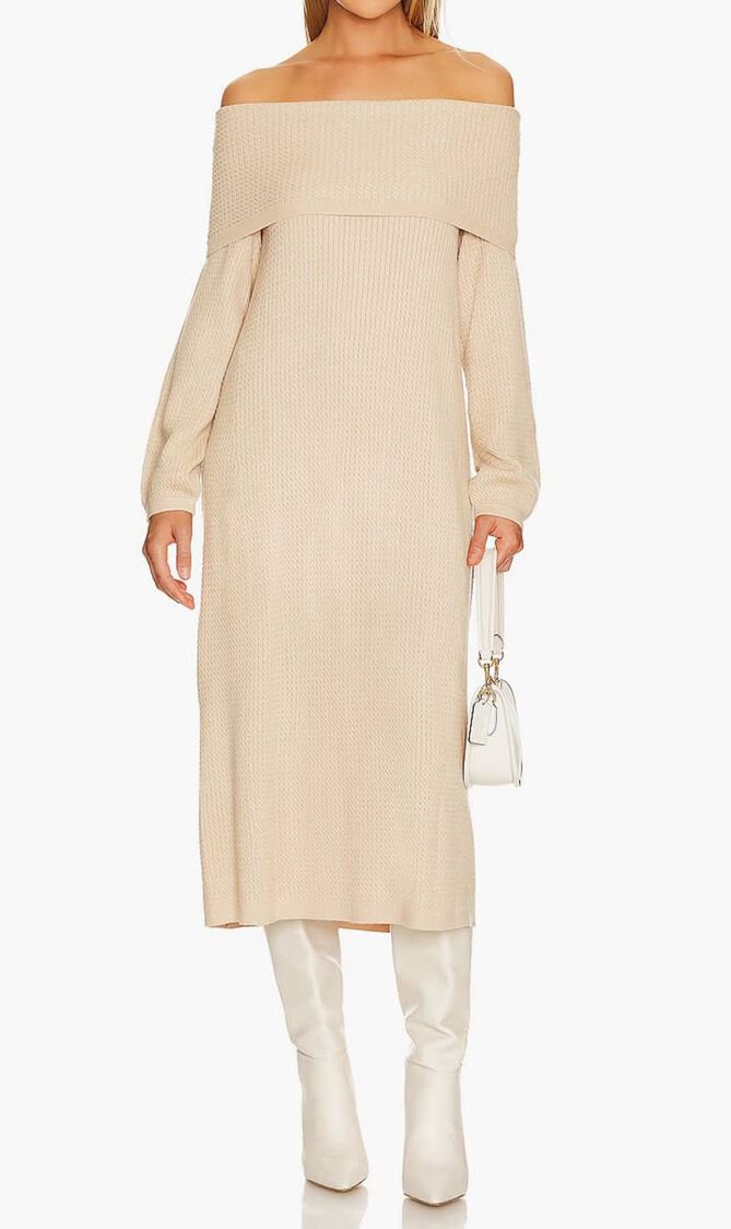 Off The Shoulder Sweater Dress