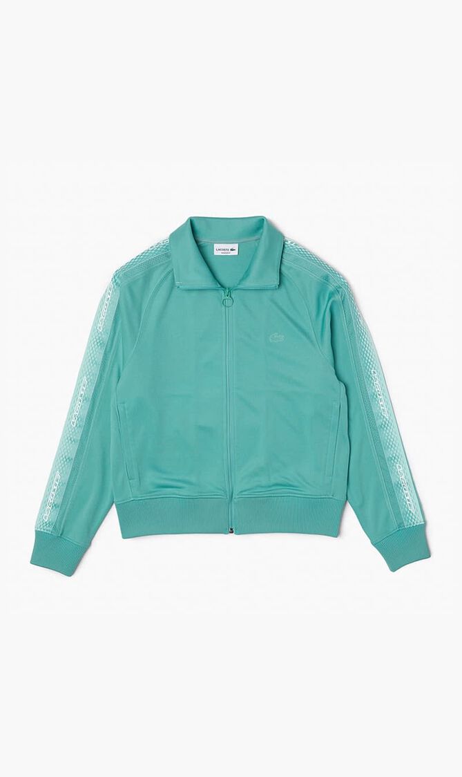 Zipped Piqu&eacute; Sweatshirt