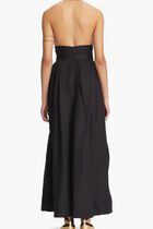 Coffee Stripe Poplin Dress