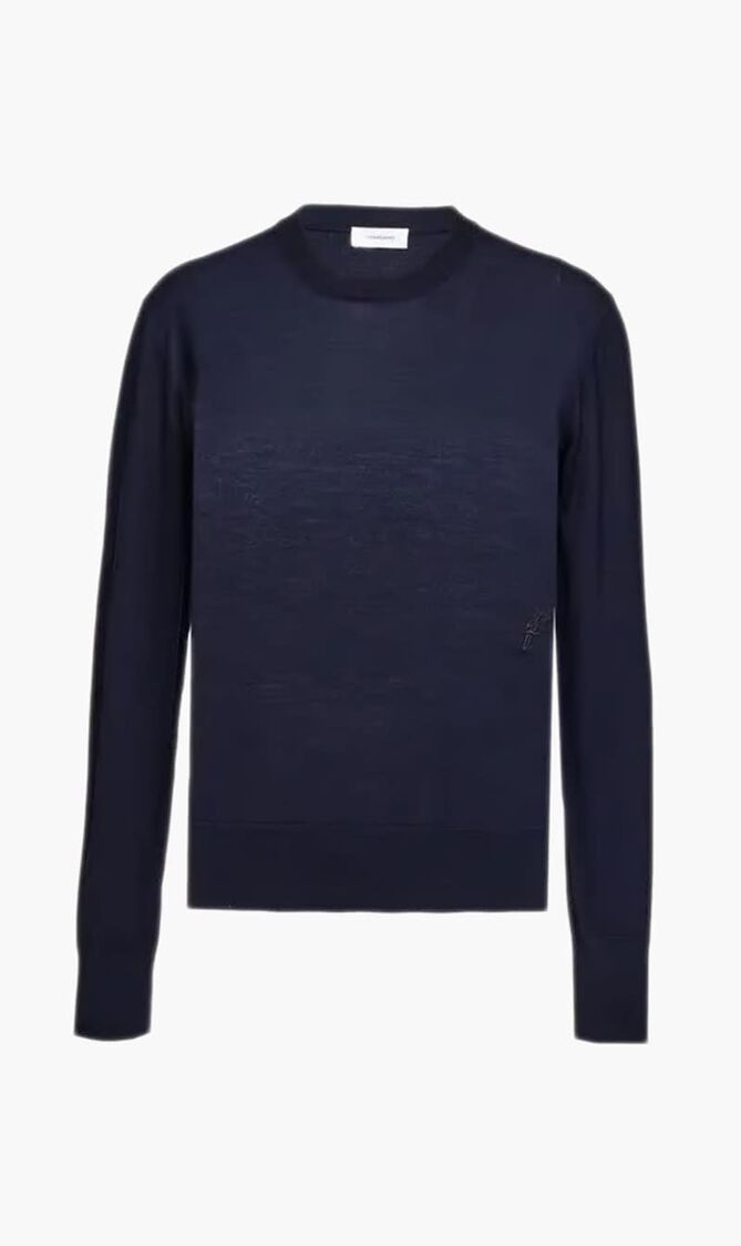 WEIGHT WOOL JERSEYLONG SLEEVES ROUND-NECK