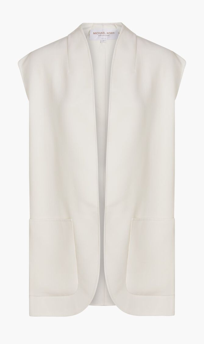 SLEEVELESS WRAP JACKET