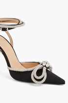 Double Bow Satin Pumps