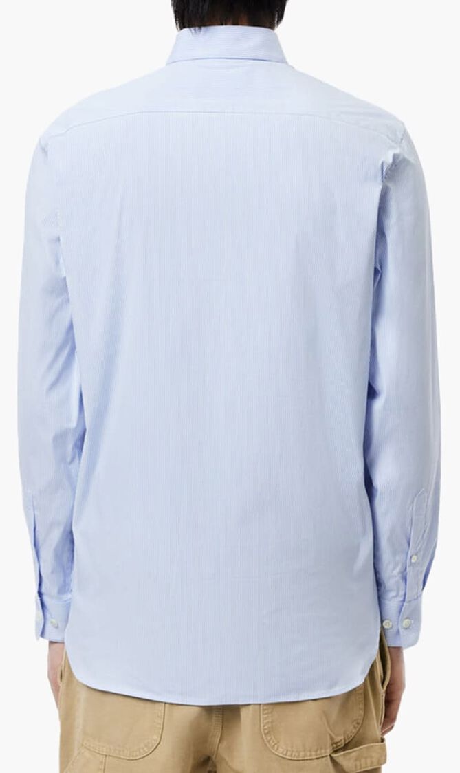 Slim Fit Striped Stretch Poplin Shirt