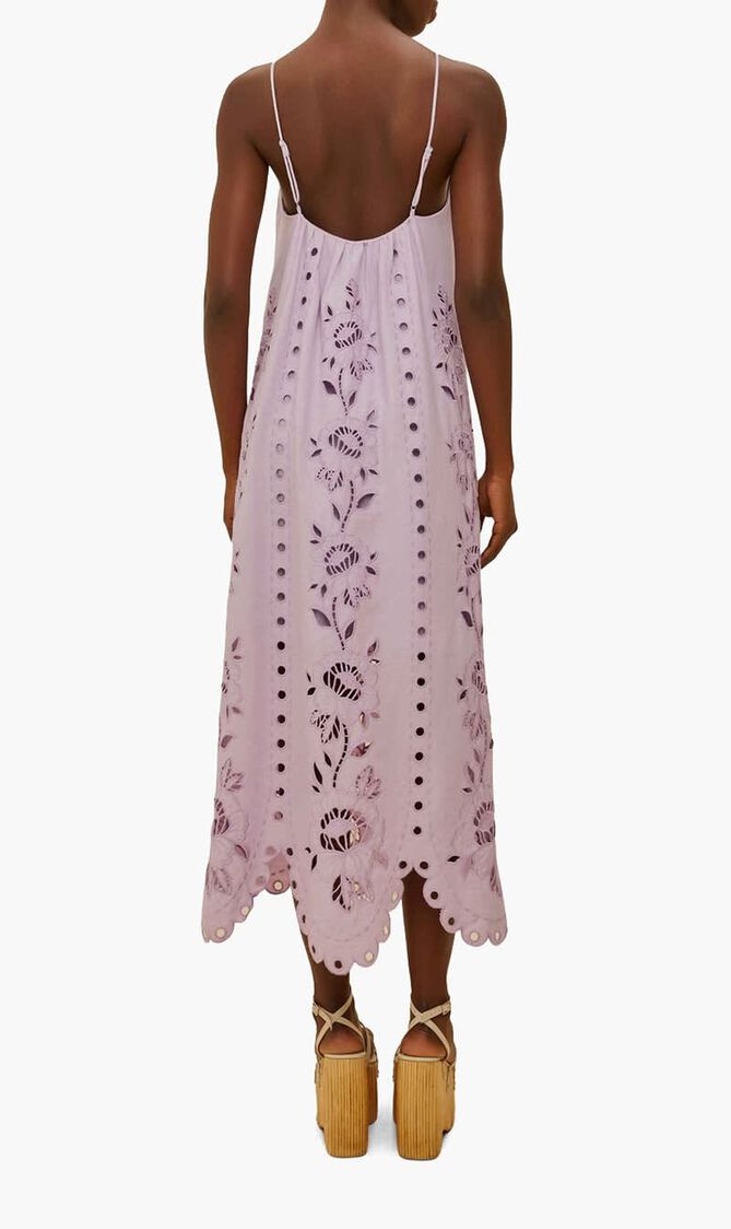 LILAC RICHELIEU SLEEVELESS MAXI DRESS