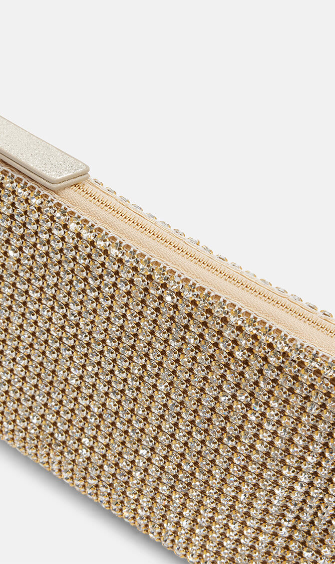 YASMINE RHINESTONE FLAT CLUTCH
