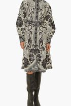 Leopard Collareneck Midi Dress