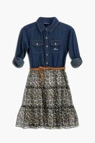 Animal Print Denim Dress