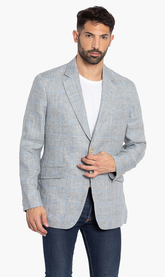 Linen Wpane Jacket