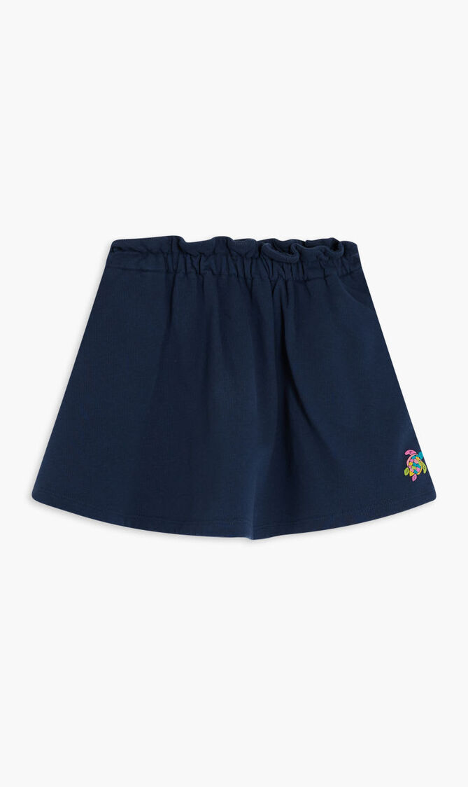 GAVY JUPE CR24 TURTPLCD SKIRT BLEU MARINE