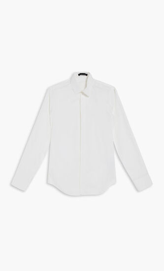SHIRT FORMAL LS CTN PPLN SML EMB LOGO