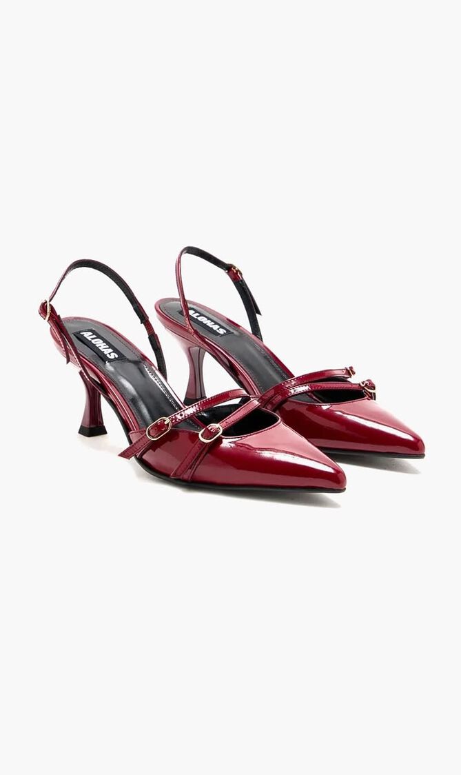 JOELLE ONIX BURGUNDY LEATHER PUMPS
