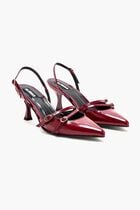 JOELLE ONIX BURGUNDY LEATHER PUMPS