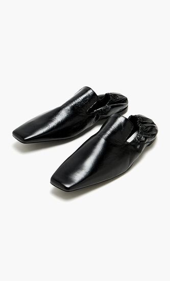 ELASTIC-BACK LEATHER LOAFERS