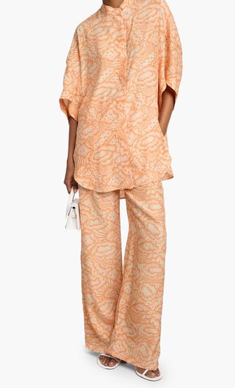 Mid Rise Silk Pants