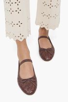 Loeffler Randall Leonie Espresso Woven Ballet Flat