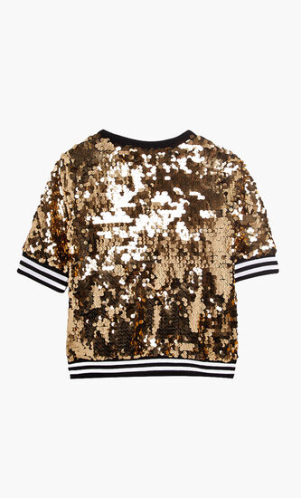 Sequins Long Sleeves Tshirt