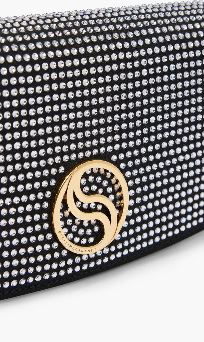 WALLET W/STRAP ALL OVER CRYSTA