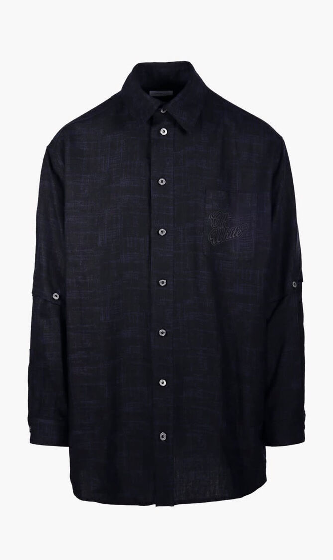 90SLOGO LINEN BUTT OVERSHIRT SALONE BLA
