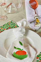 Orange Tree Napkin, White