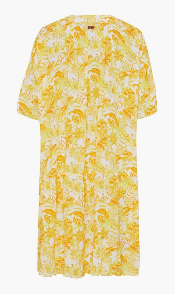 Tahiti Flowers Viscose Fluid Dress