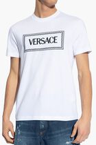 T-SHIRT COMPACT COTTON JERSEY FABRIC + VERSACE LABEL LOGO EMBROIDERY