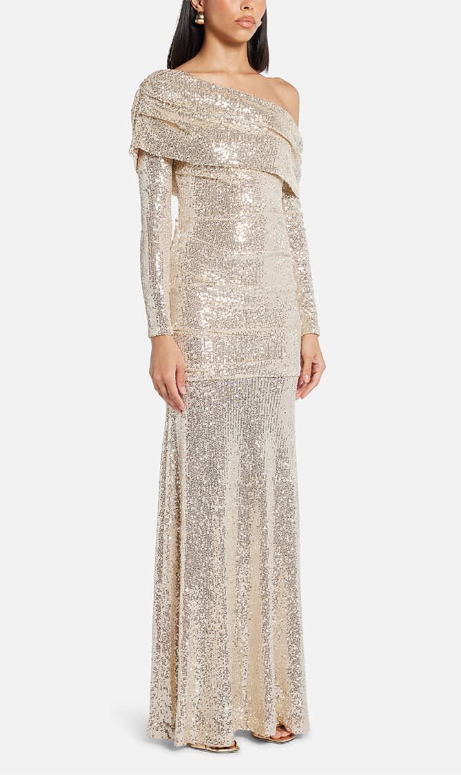 NOVA ONE SHOULDER ANKLE GOWN