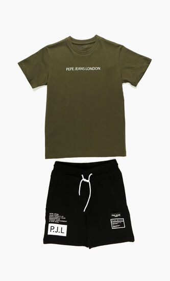 Aitor Solid Jersey T-shirt and Shorts Set