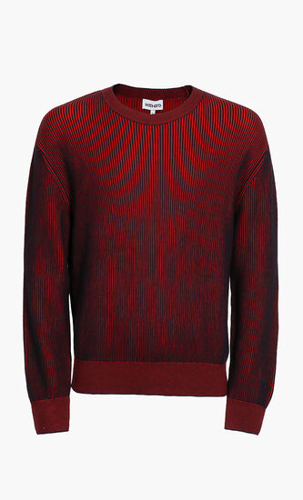 Two-Tone Ribbed Sweater