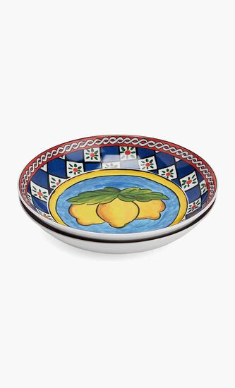 Carretto Lemon Soup Plate Round 20cm Set Of 2