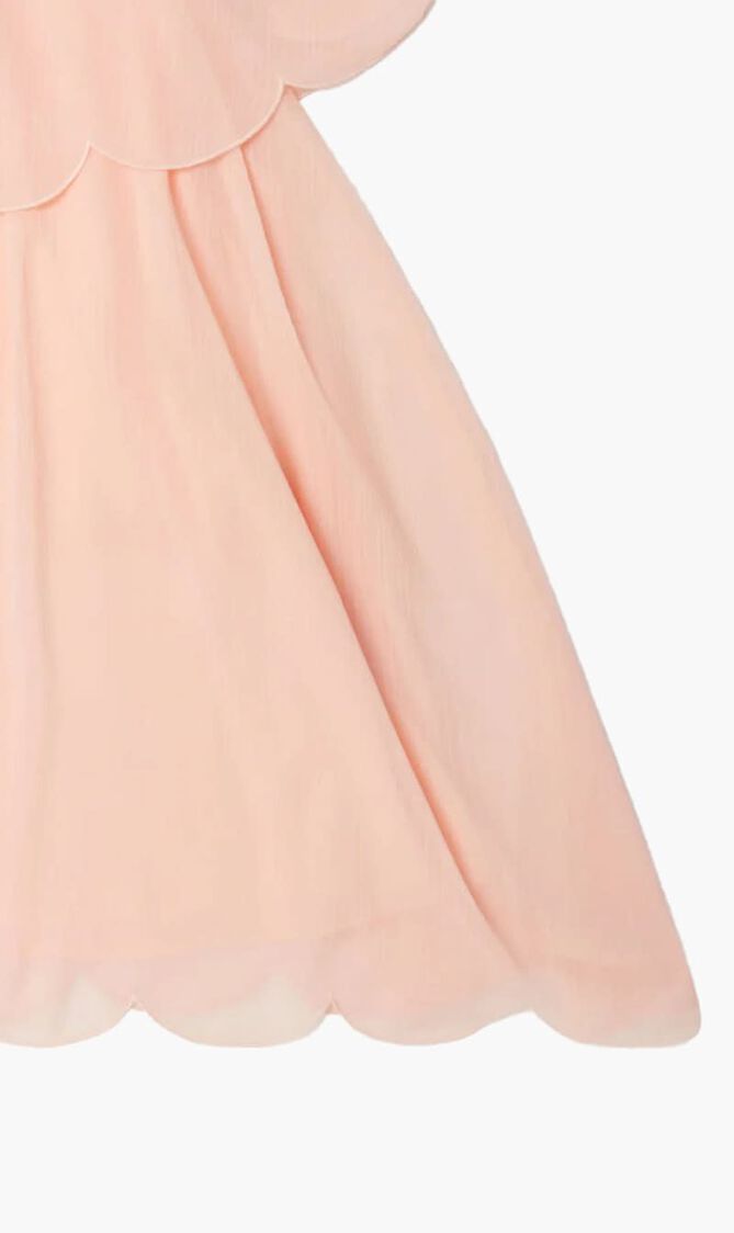 Scalloped Layer Occasion Dress