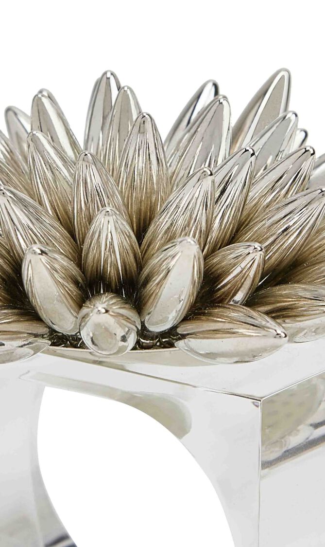 حلقة مناديل المائدة ستيلار باللون الفضّي