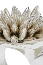 حلقة مناديل المائدة ستيلار باللون الفضّي