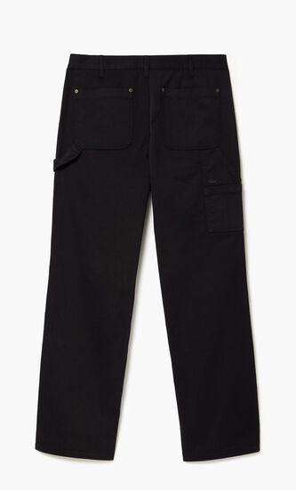 Straight Fit Cotton Twill Cargo Pants