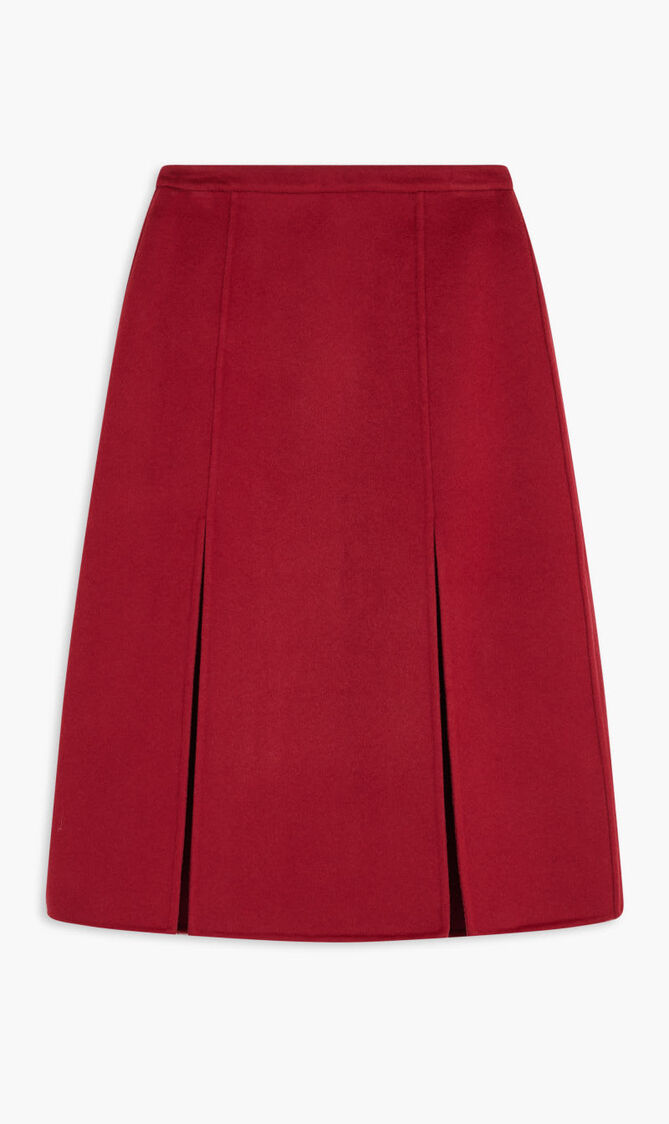 WOOL MELTON SLIT SKIRT