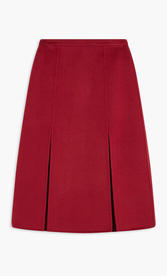 WOOL MELTON SLIT SKIRT