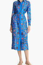 Printed Silk Shirtdress