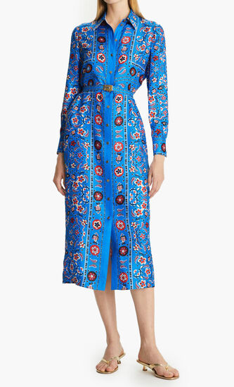 Printed Silk Shirtdress