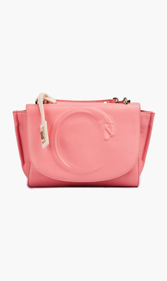 Buy CAVALLI CLASS C Logo Snake Embossed Shoulder Bag for AED