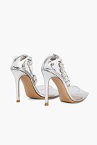 Crystal Embellished Transparent Pumps
