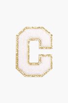 Chenille Sparkle Letter 'C' patch