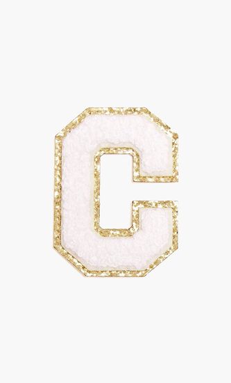 Chenille Sparkle Letter 'C' patch