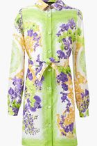 Orchid Print Shirt Dress